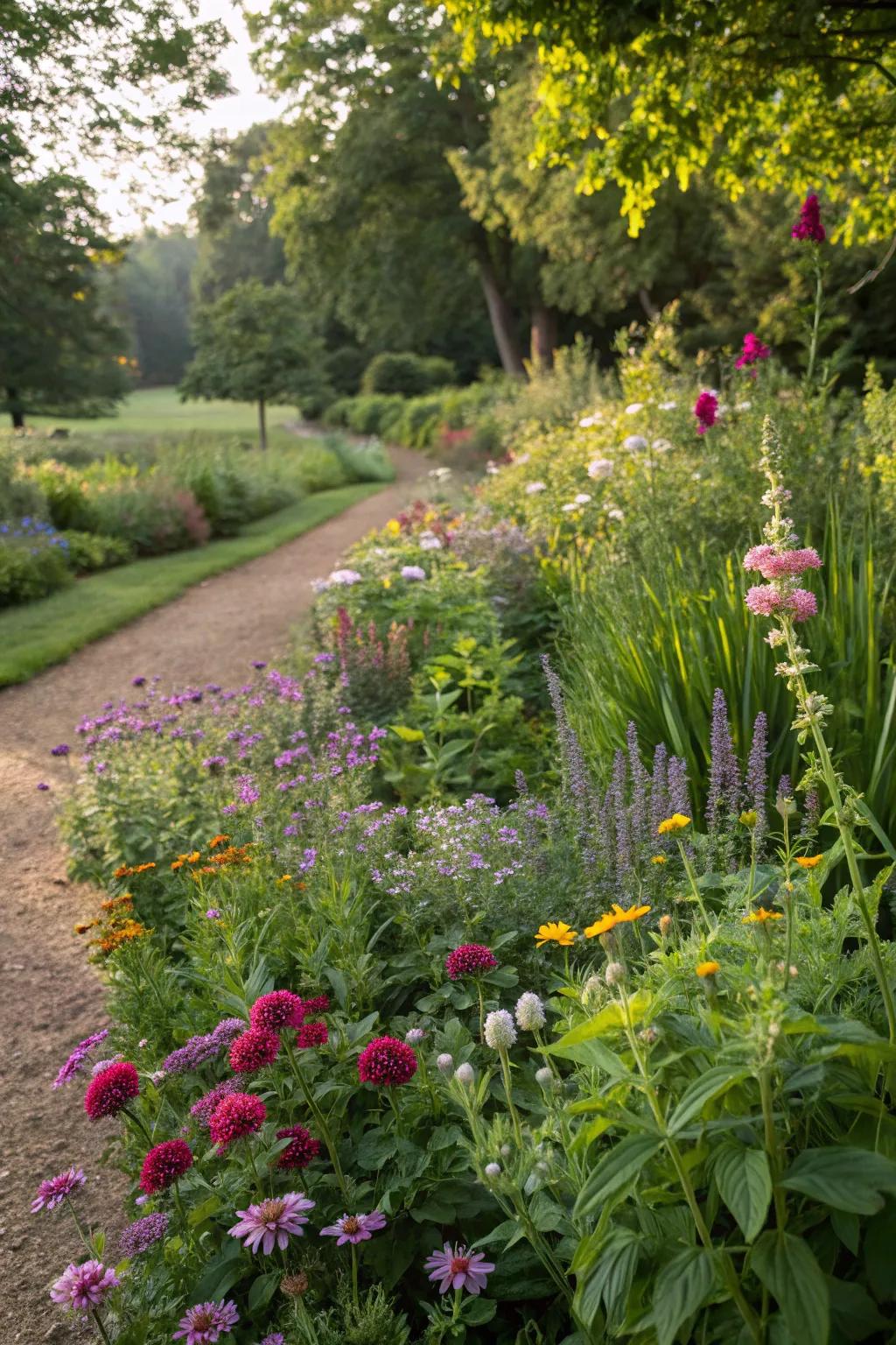 Wildflowers and herbs bring color and life to your garden.