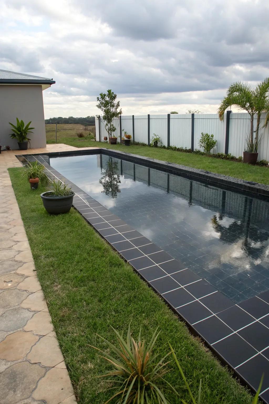 Enhance elegance with a reflective pool surface.