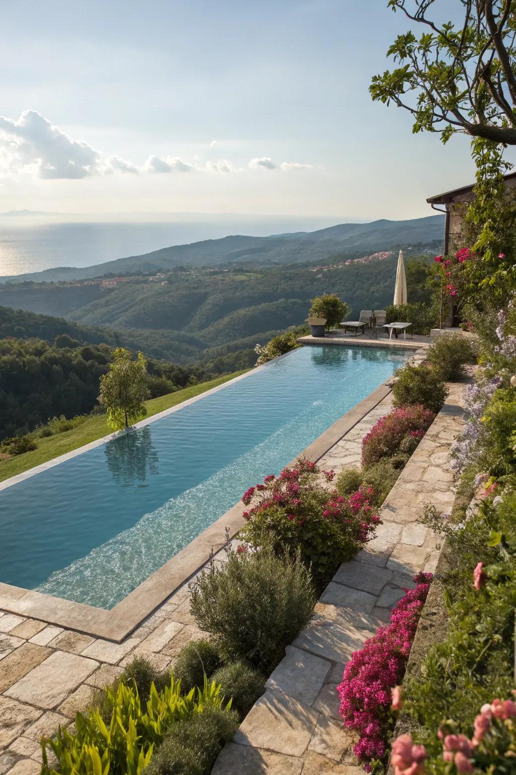 Experience luxury with an infinity edge pool.