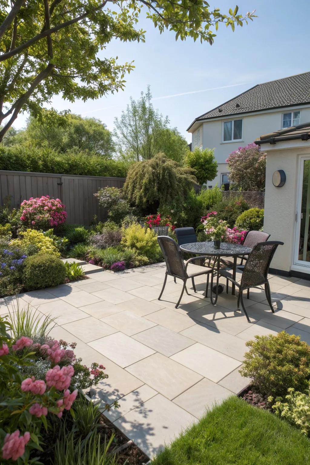 Porcelain tiles provide a versatile and weather-resistant option for your backyard.