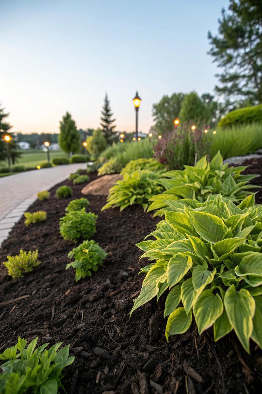 Mulch helps retain soil moisture and suppress weeds effortlessly.