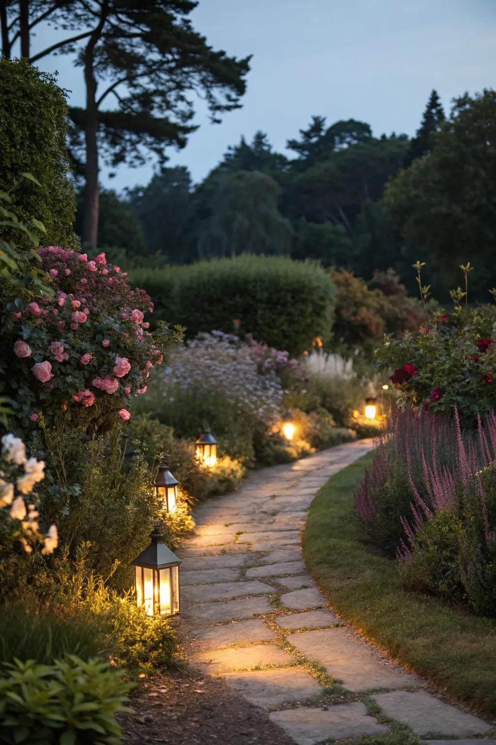 Solar lights bring your garden to life at night with zero maintenance.