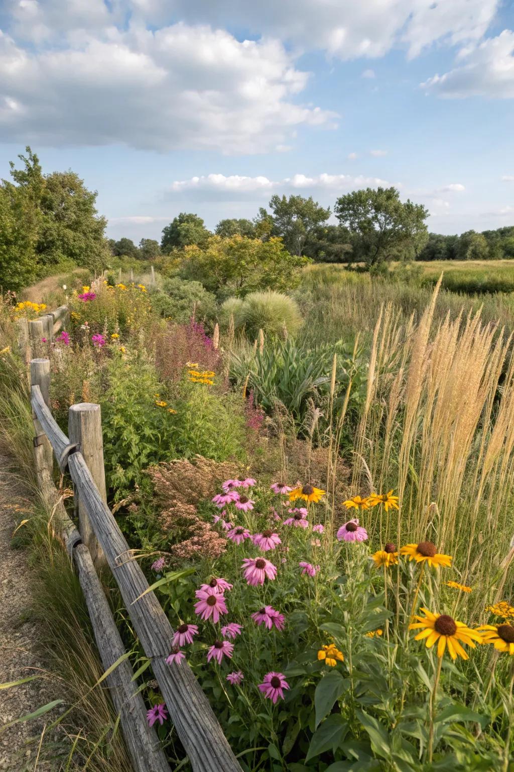 Native plants like coneflowers thrive with little maintenance in Midwest gardens.
