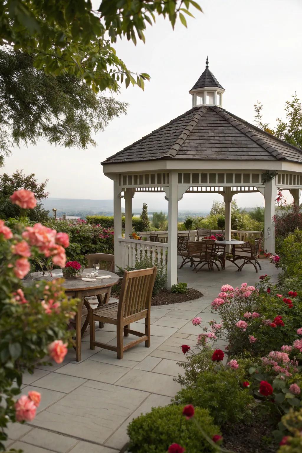 Gazebos offer a charming escape in your backyard.