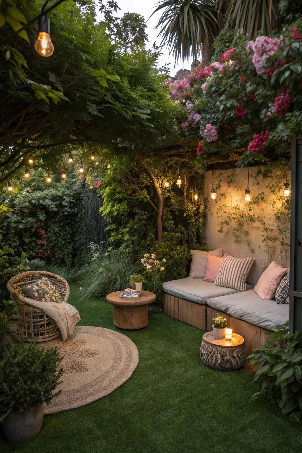 Secret garden nooks offer a private escape in your backyard.