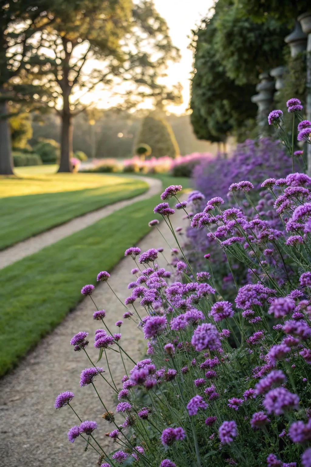 Verbena's clusters add vibrant color and texture.