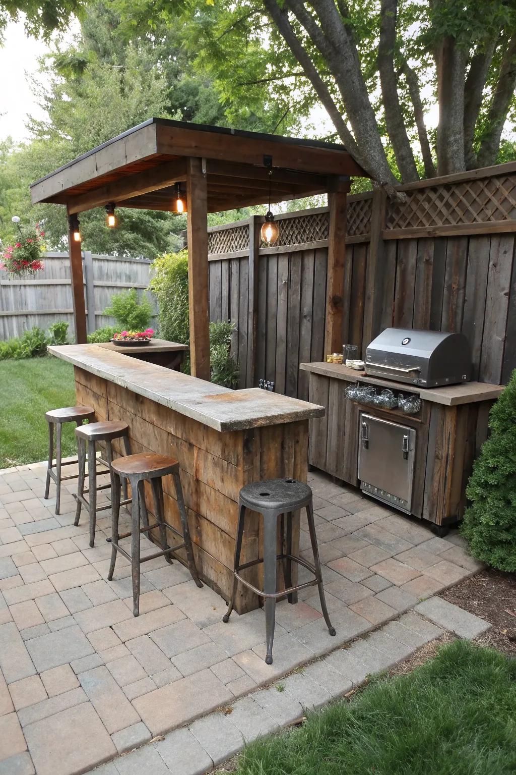 Eco-friendly materials lend character and sustainability to your backyard design.