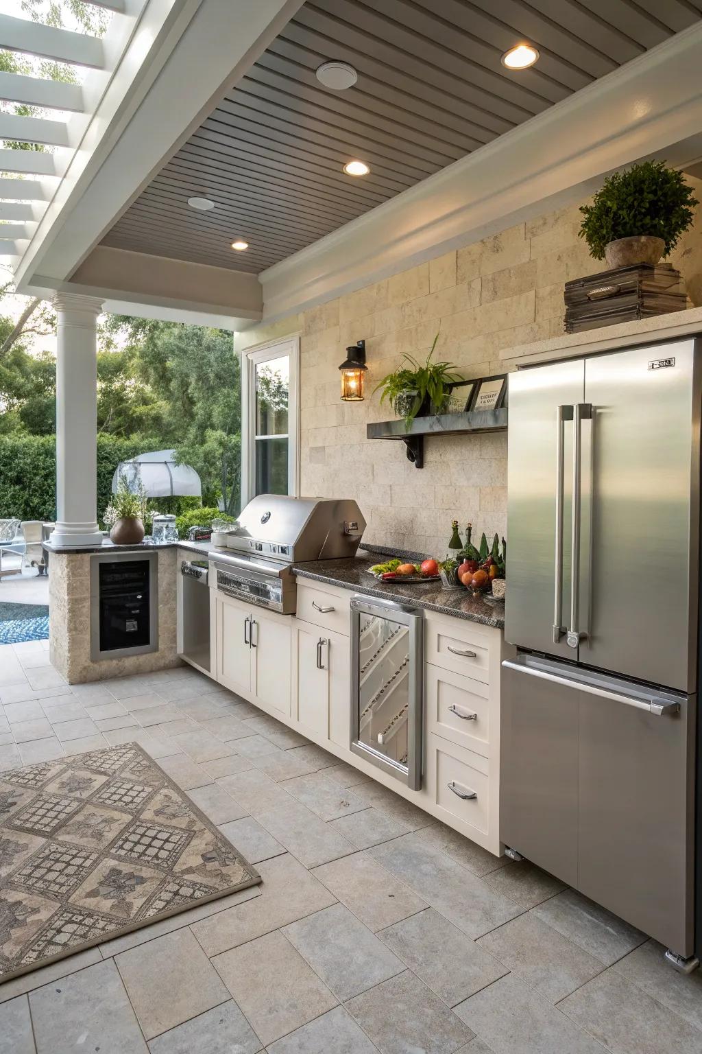 An all-in-one outdoor kitchen is perfect for seamless entertaining.