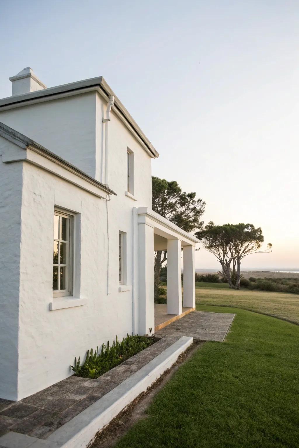 Minimalist trim contributes to a sleek and elegant facade.