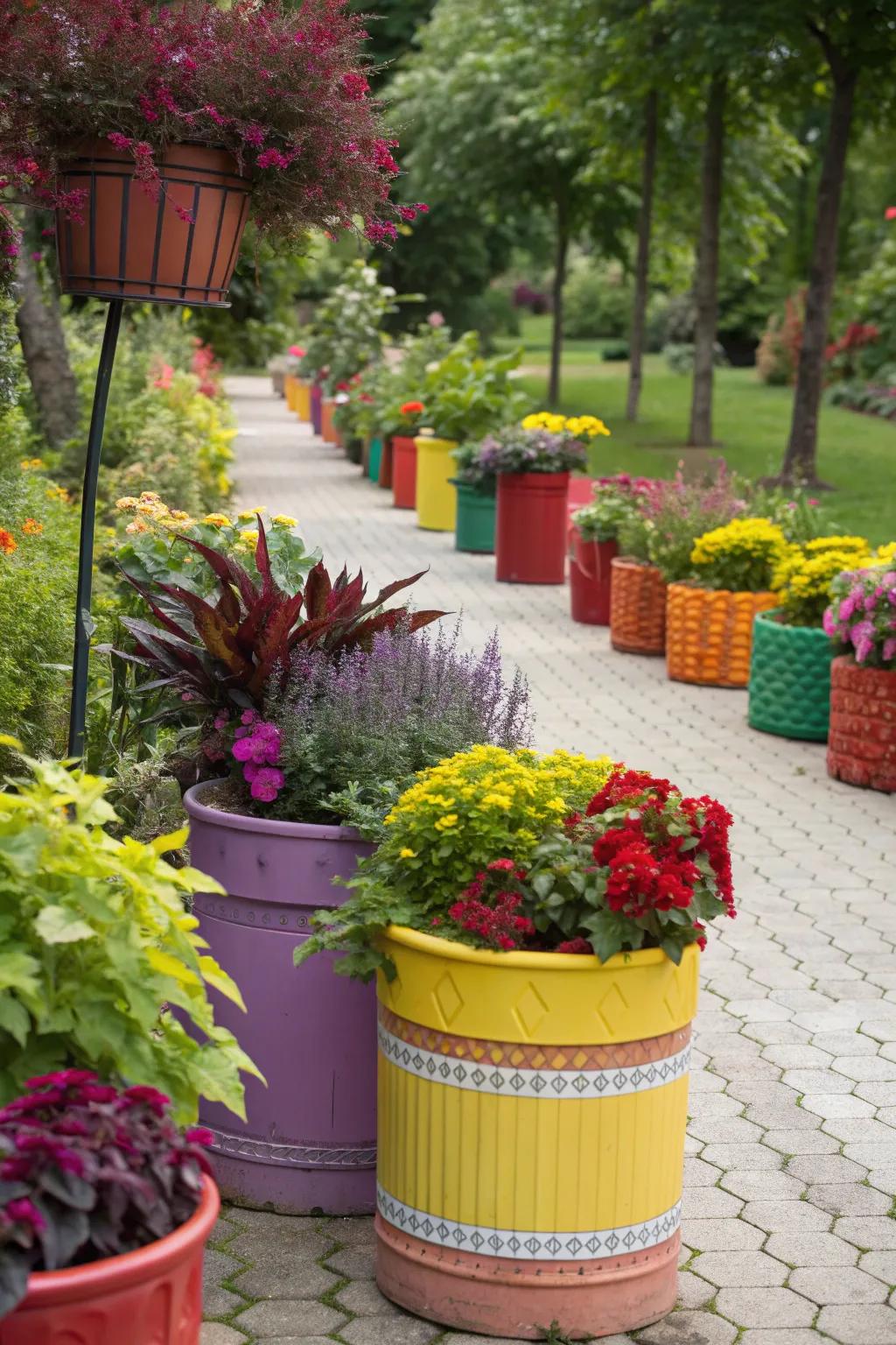 Enhance flexibility and color with creative container gardens.