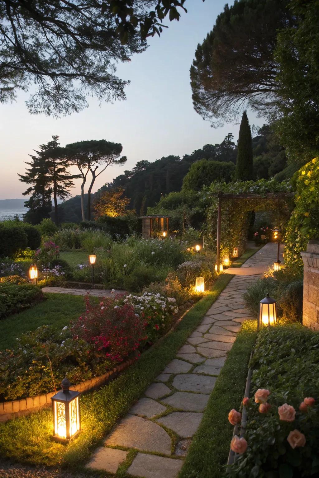 Illuminate your garden for enchanting evenings.