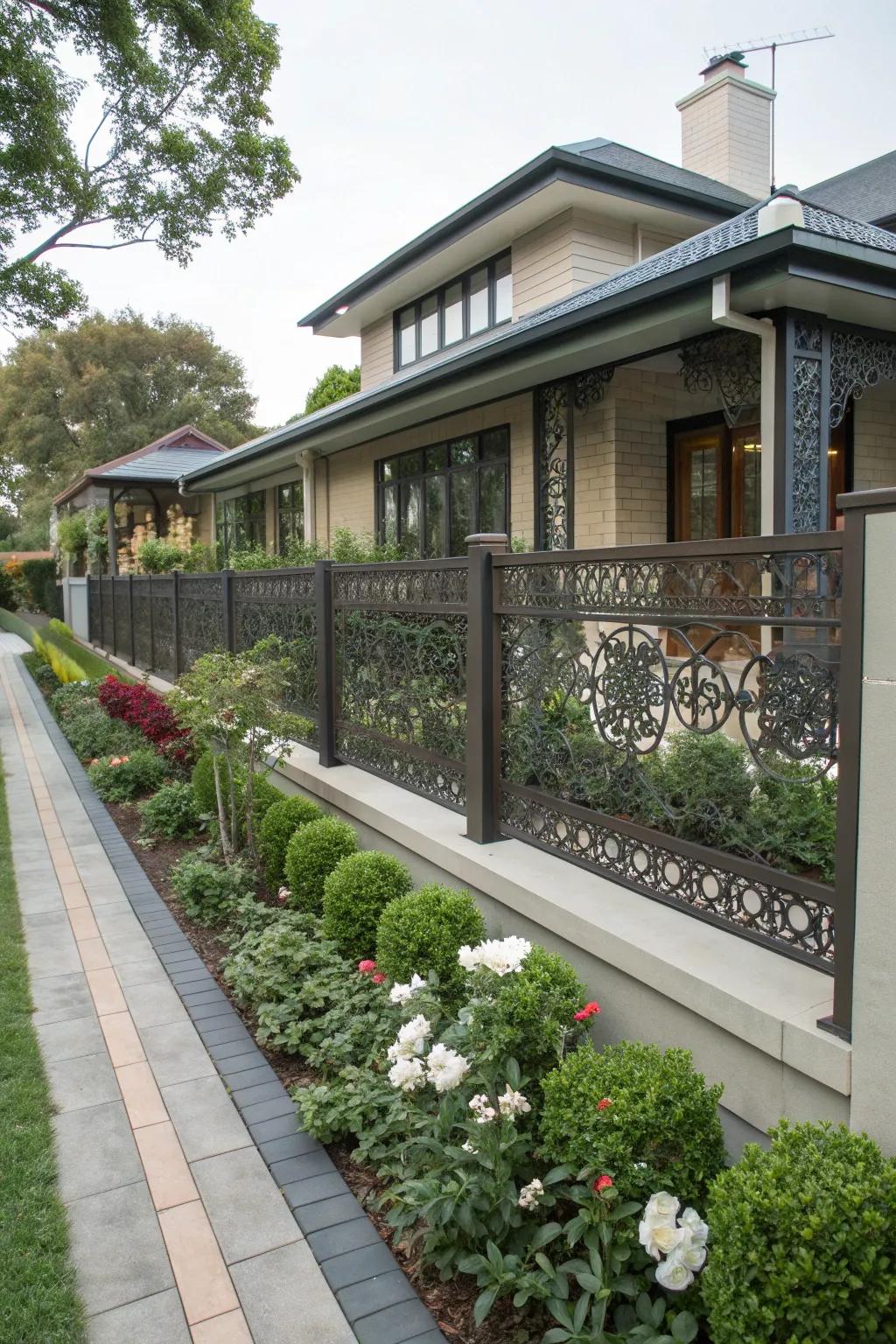 Turn your fence into art with decorative metal screens.