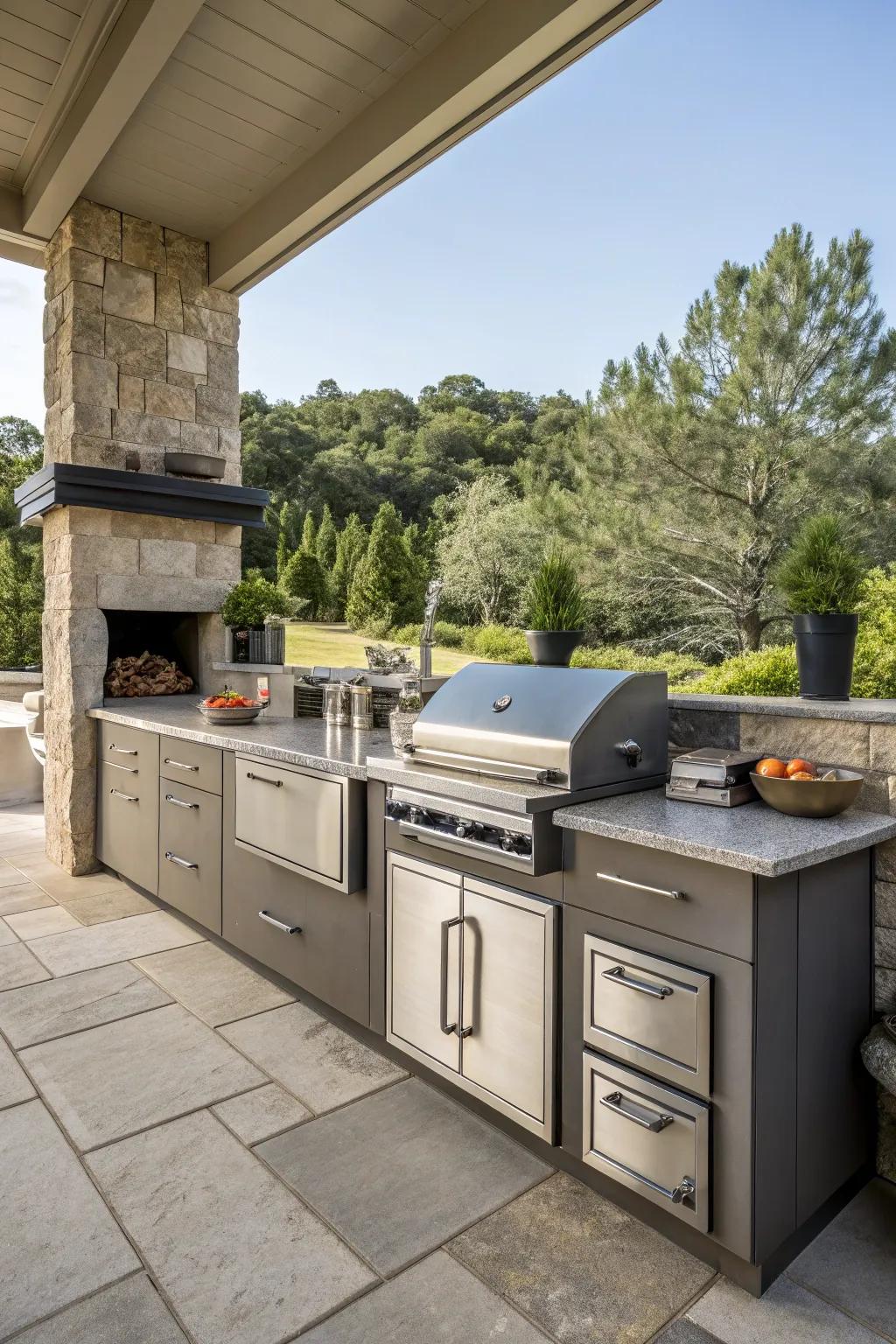 Hidden storage keeps your kitchen tidy and sleek.