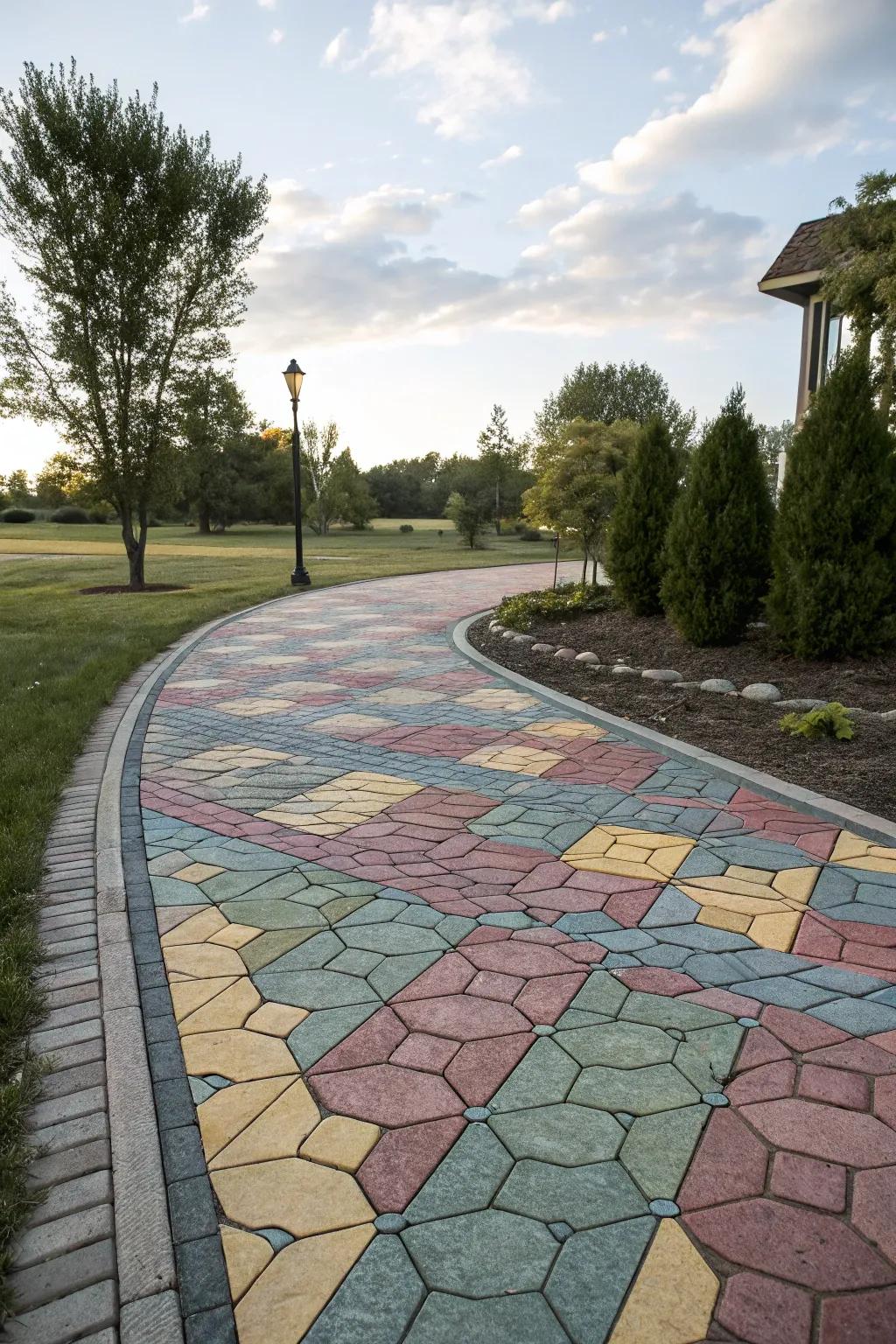 Vibrant patterns add flair and style to your driveway