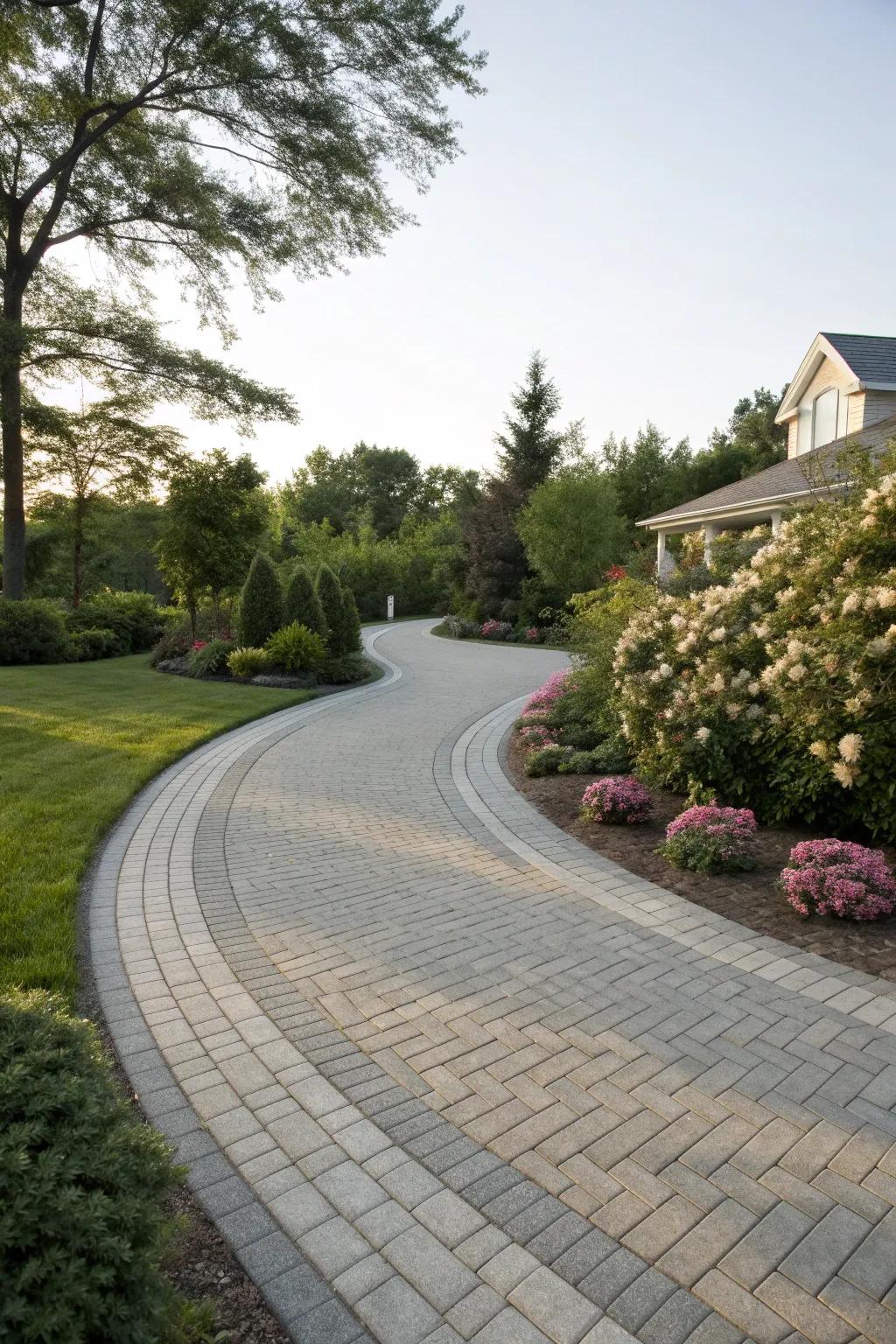 Curves add elegance and flow to any driveway