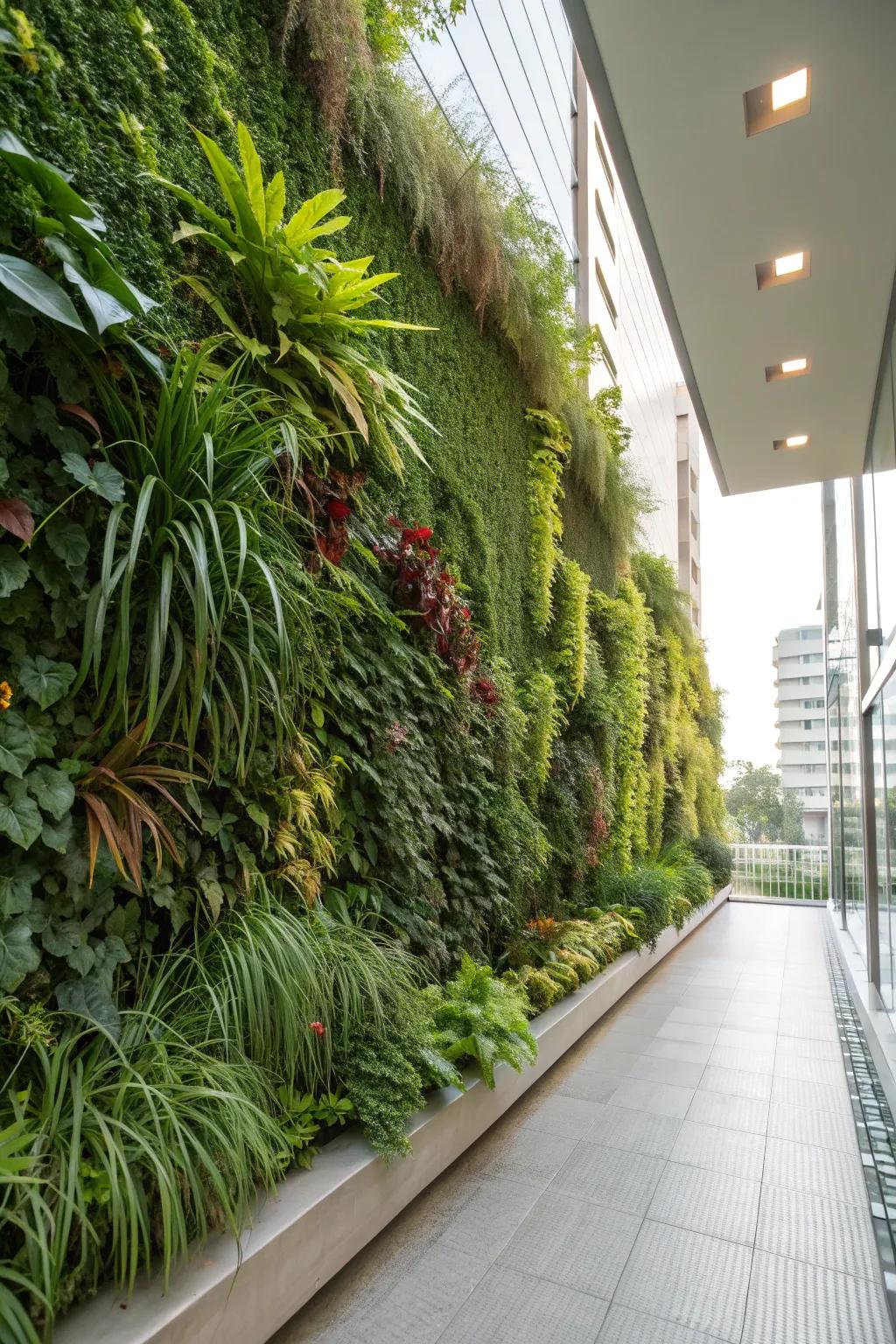 Maximize space with innovative vertical gardens.