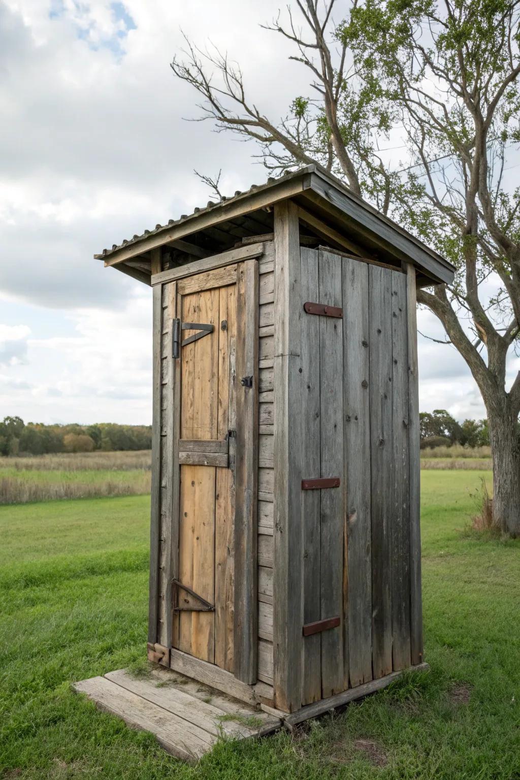 Reclaimed materials add nostalgia and charm.