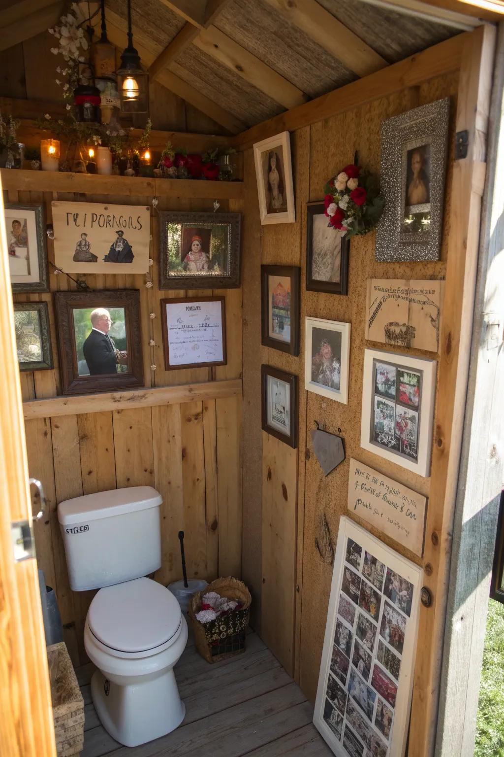 Personal touches make your outhouse uniquely yours.
