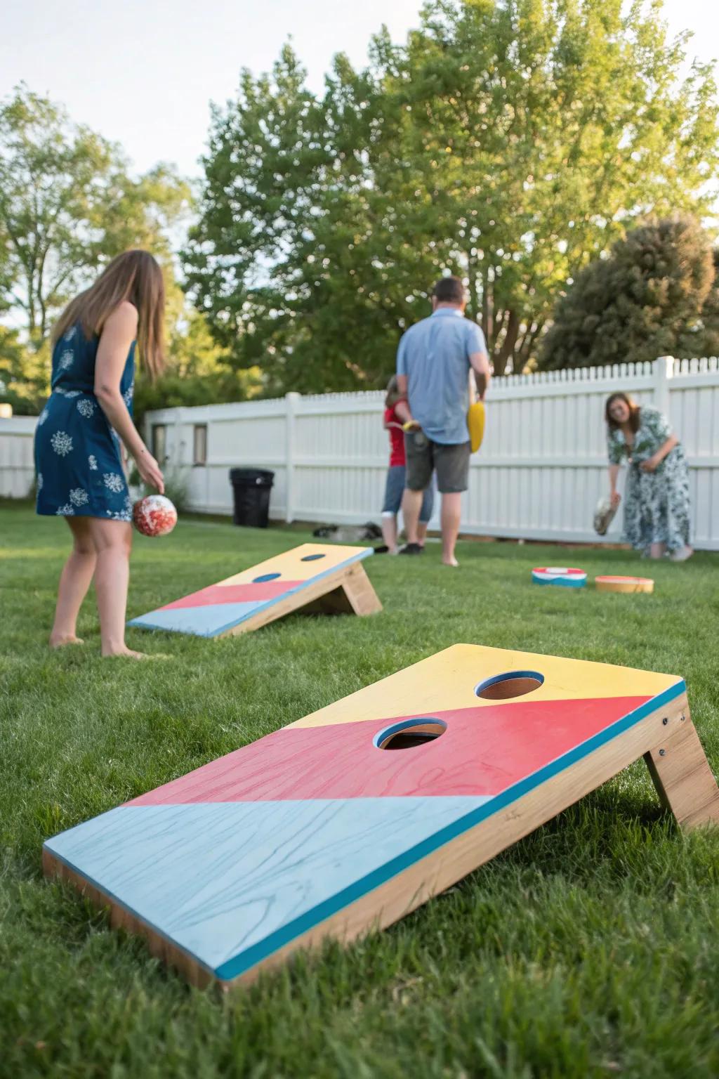 Handcrafted cornhole boards for a personal touch