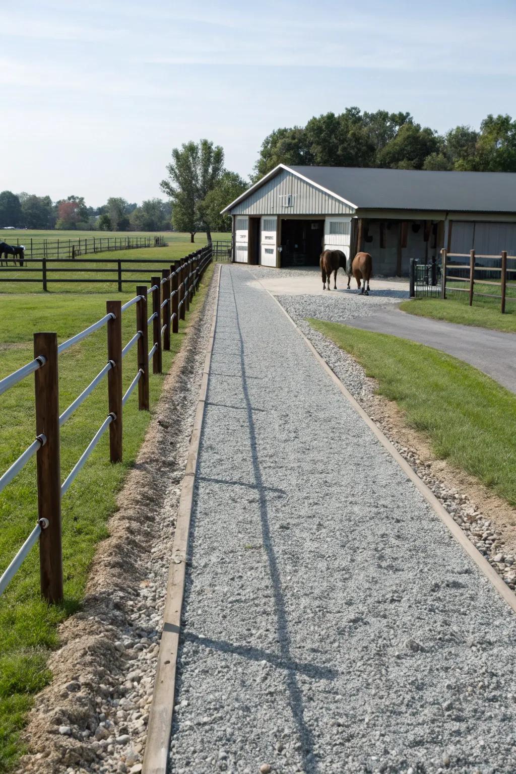 Safe and sturdy pathways designed for horse and rider comfort.