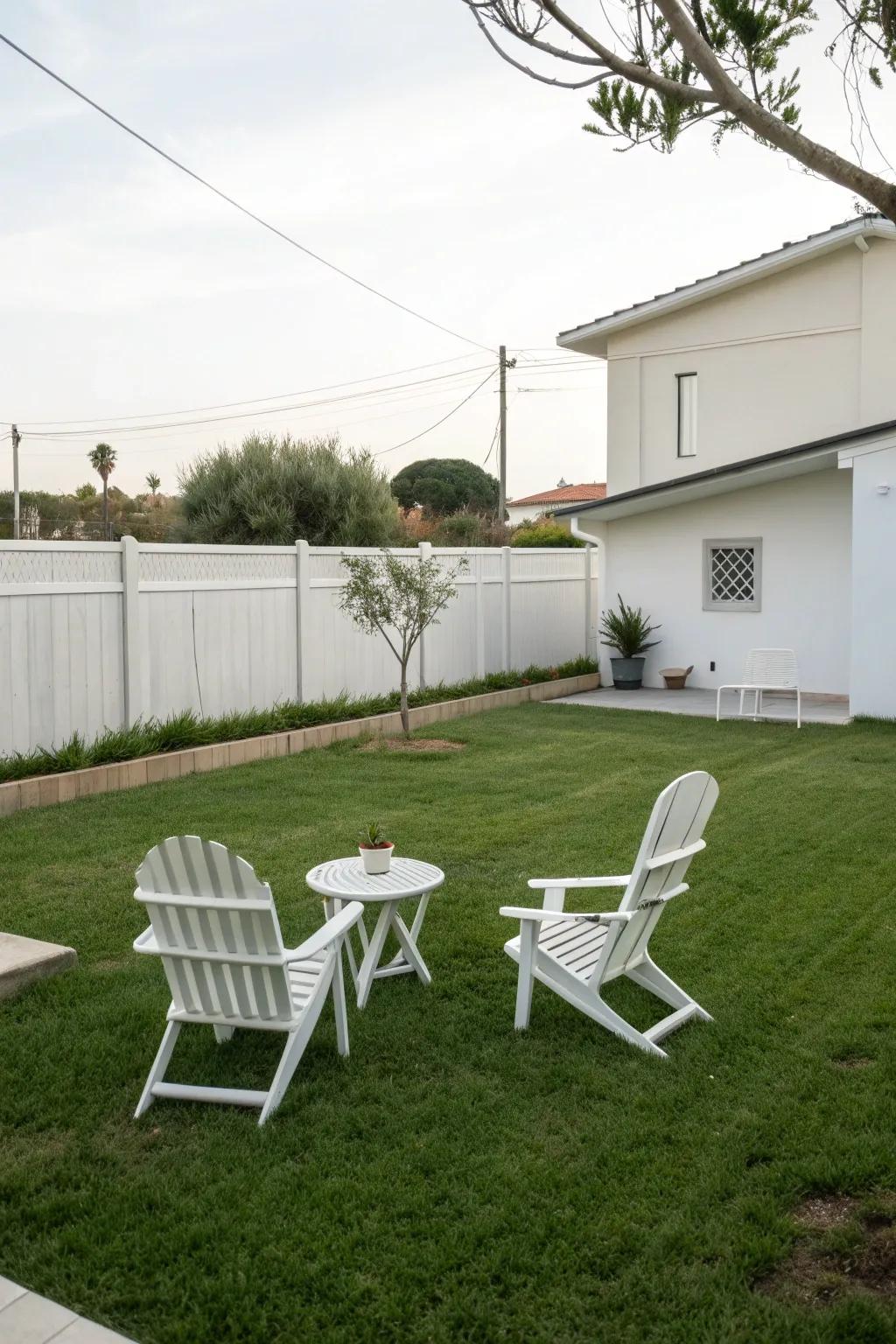 Minimalist grass design for a sleek and modern outdoor space.