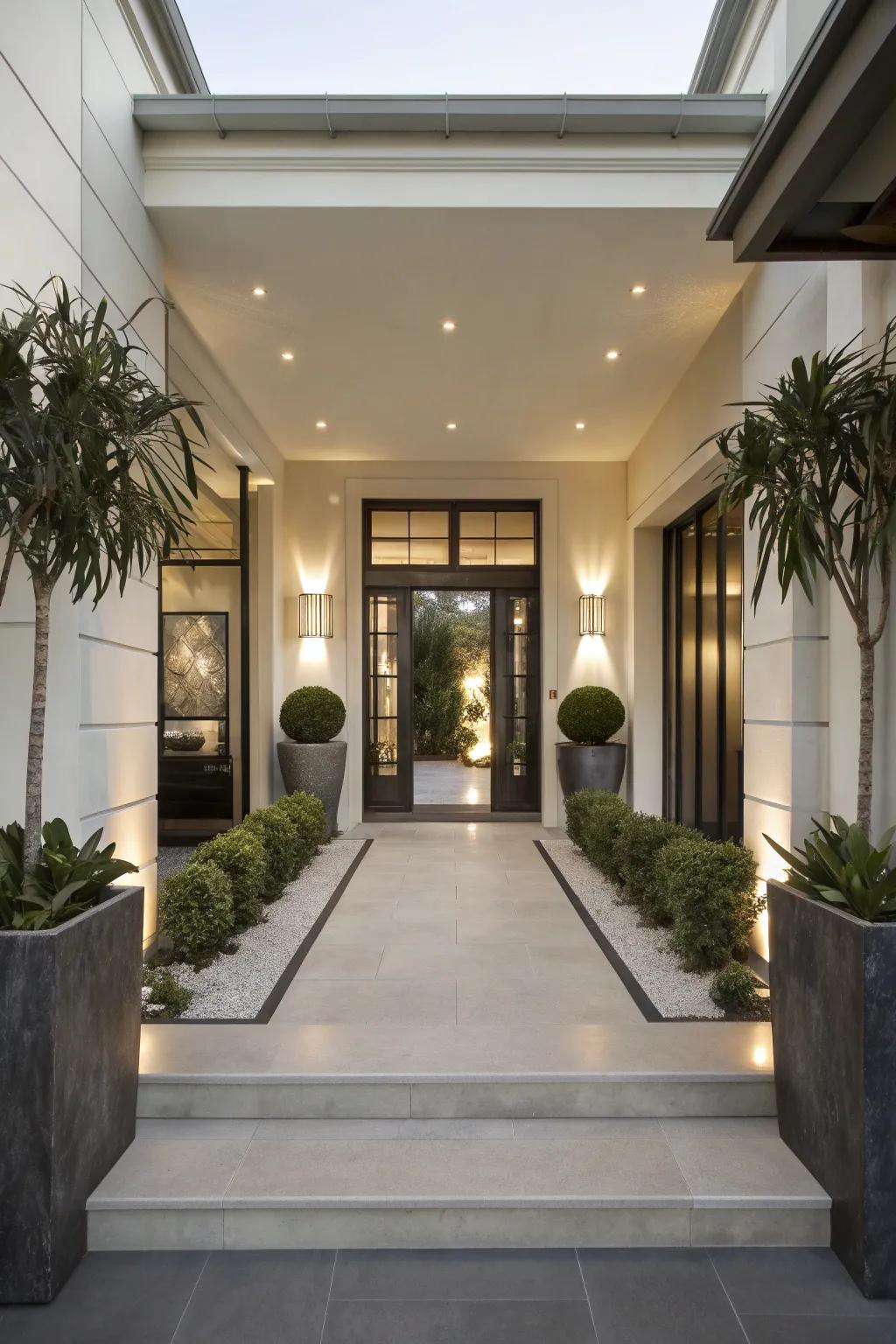 Achieve a sleek look with modern symmetry.