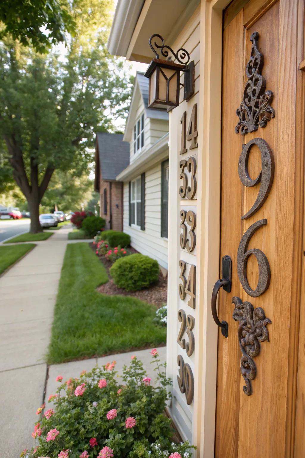 Enhance your home's identity with decorative house numbers.
