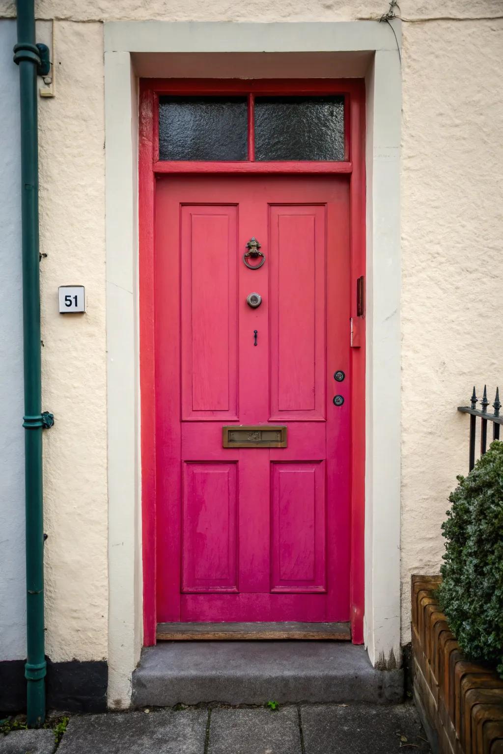 Make a statement with a front door in a daring color.