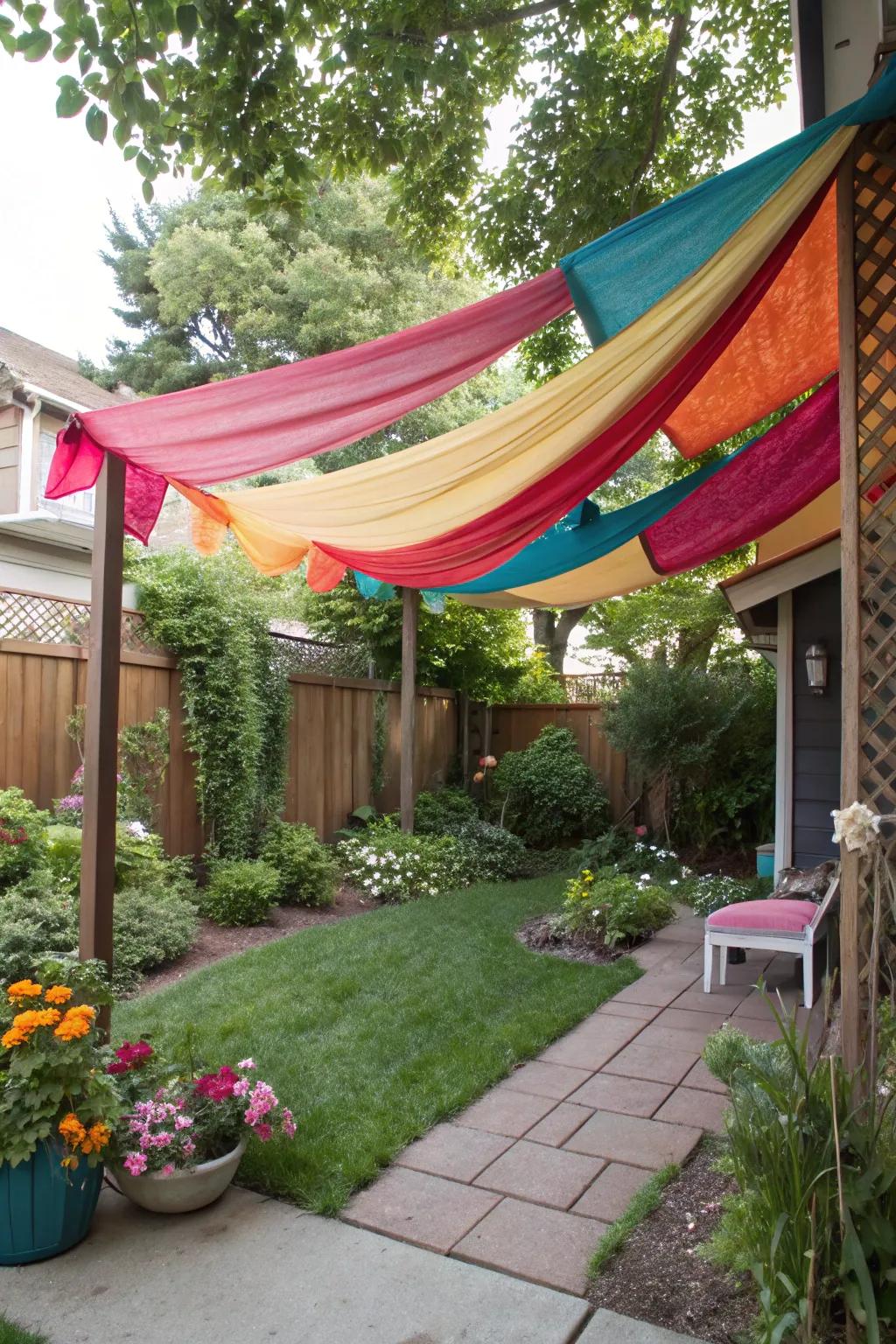 Personalize your space with a DIY fabric canopy.