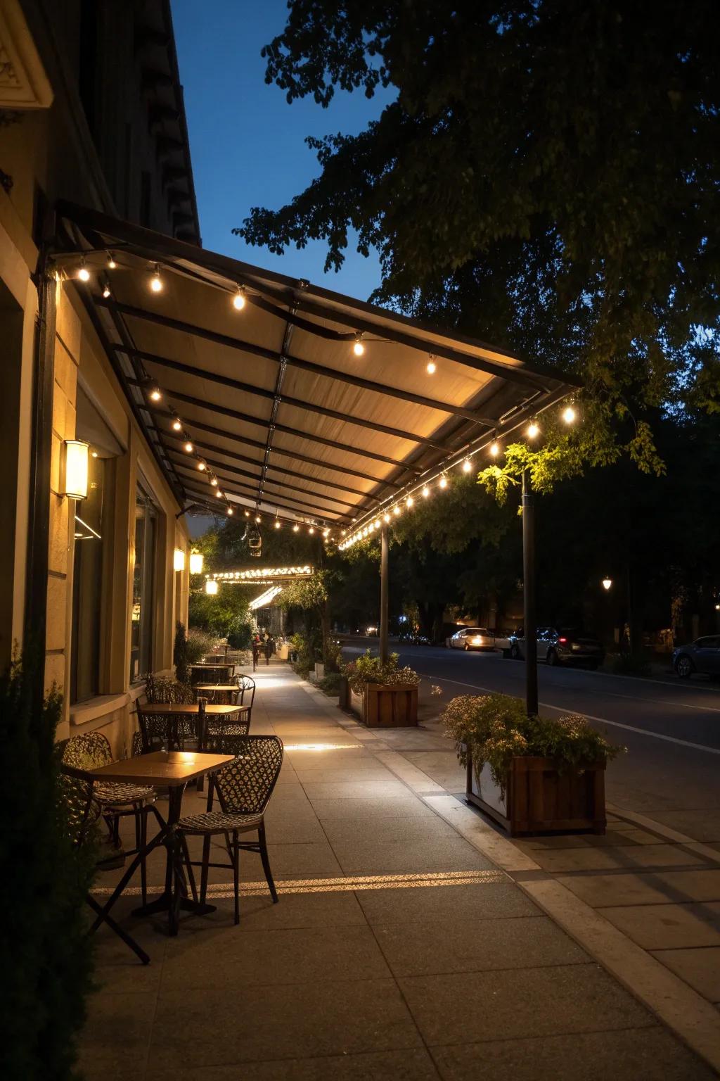 Illuminate your nights with an awning featuring LED lighting.