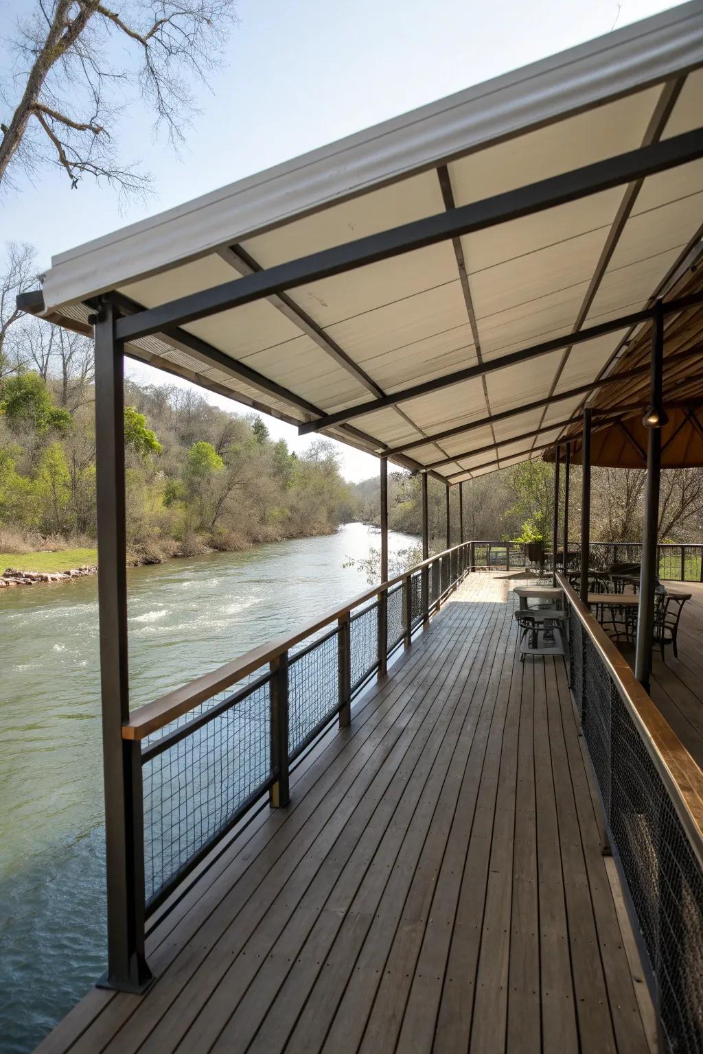 A covered area for versatile use.