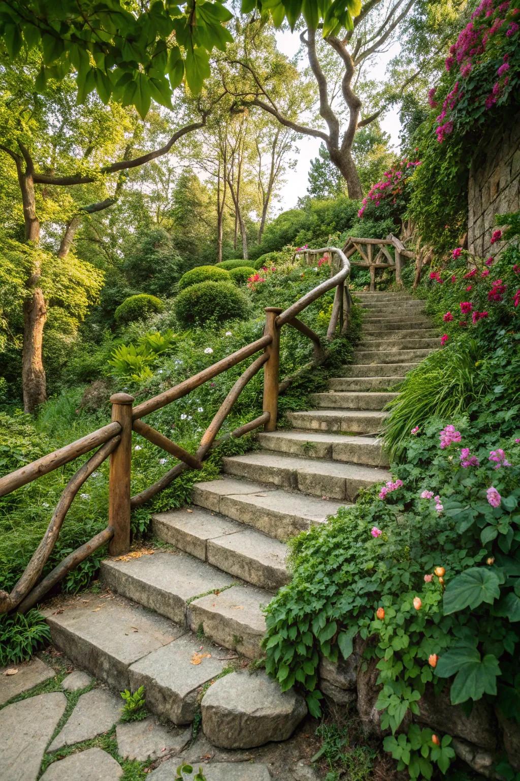 Railings that harmonize with natural landscapes.