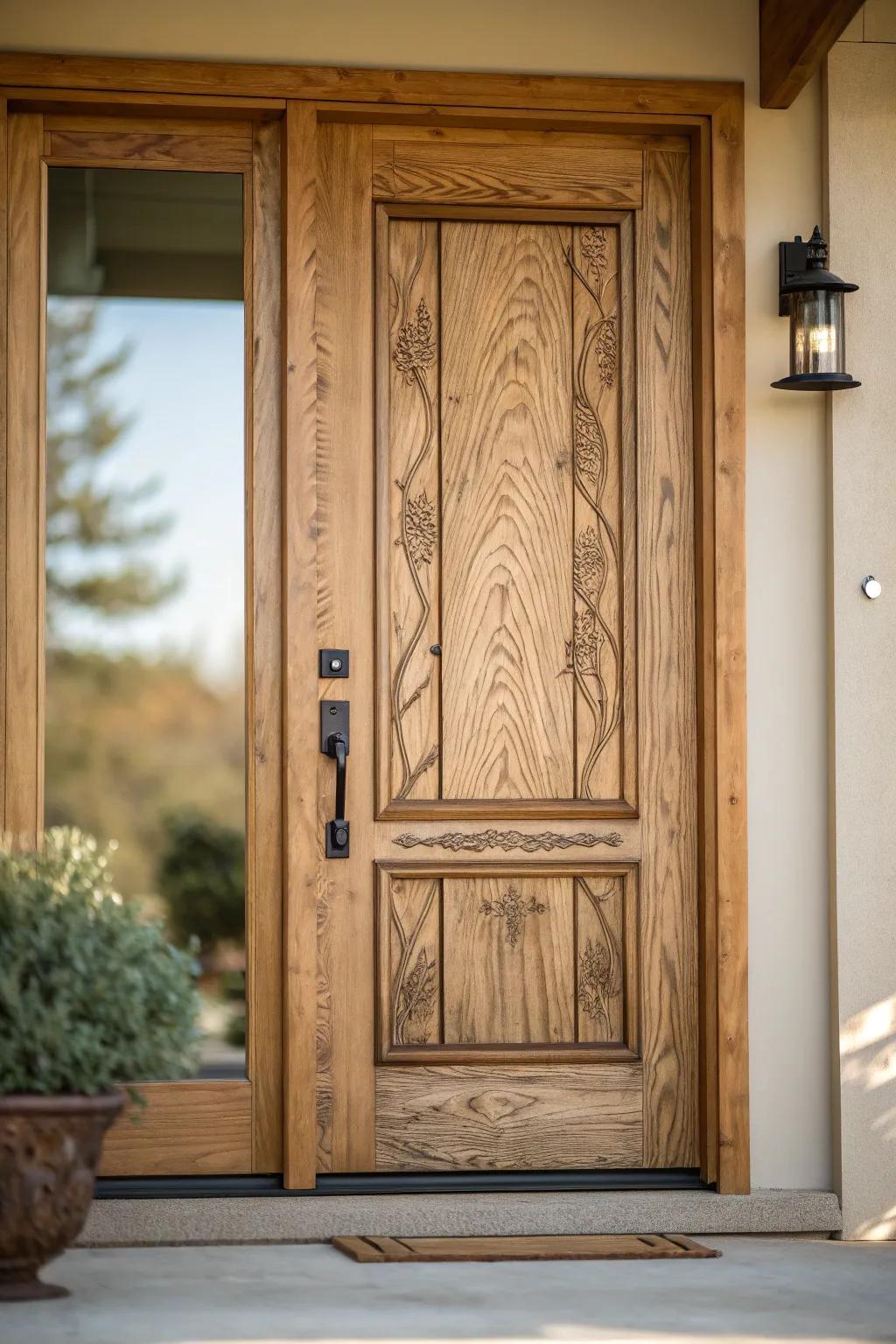 Emphasize natural beauty with a textured natural finish.