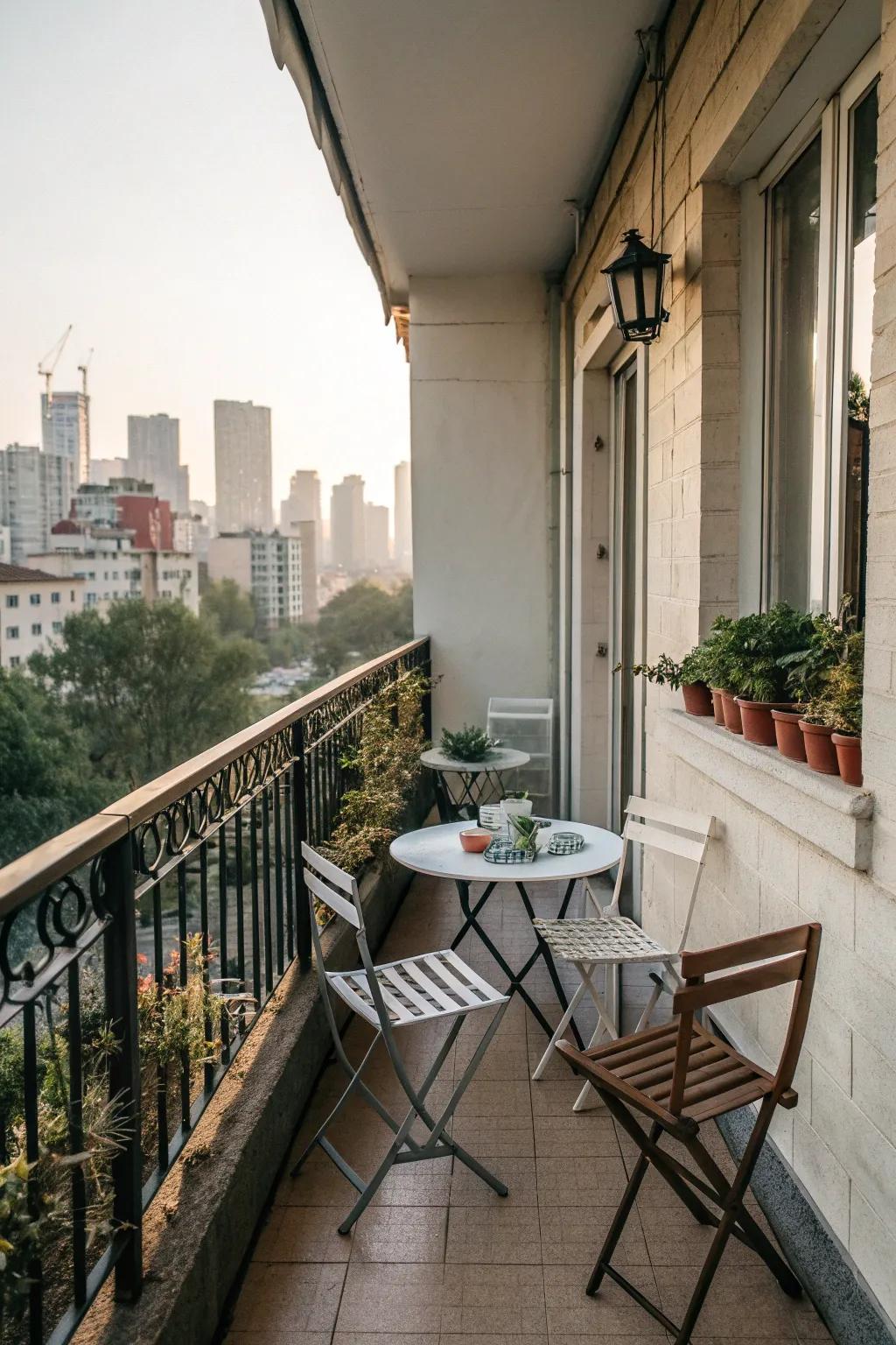 Lightweight furniture offers versatility and ease.