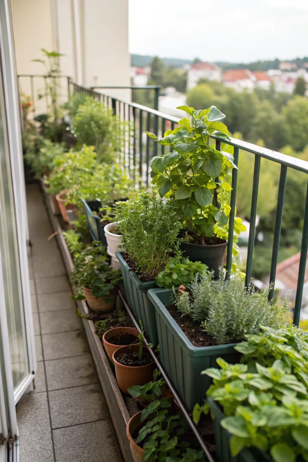 A mini herb garden is both practical and delightful.