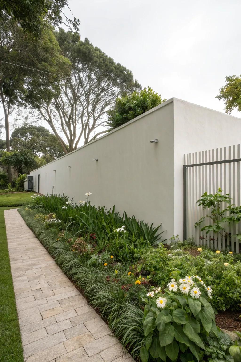 Minimalist walls offer simplicity and elegance.