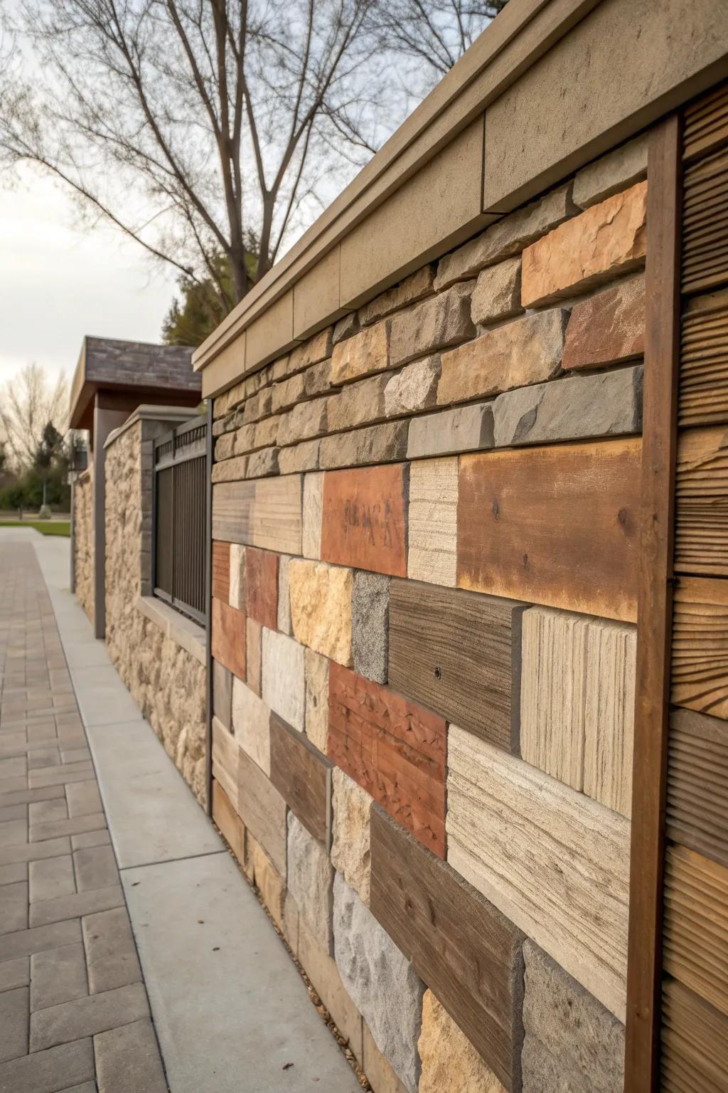 Textured surfaces add depth and interest.