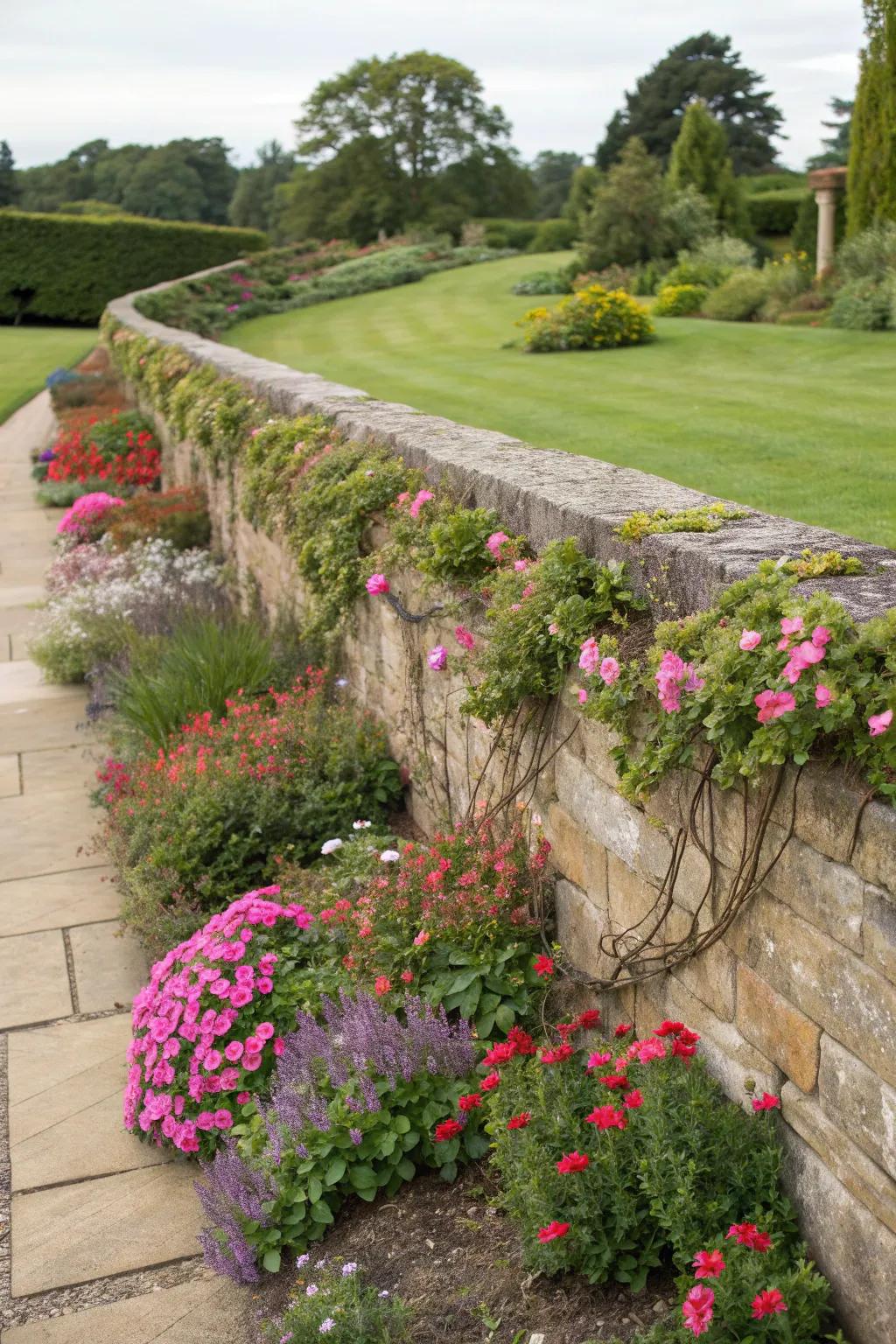 Garden borders add structure and definition.