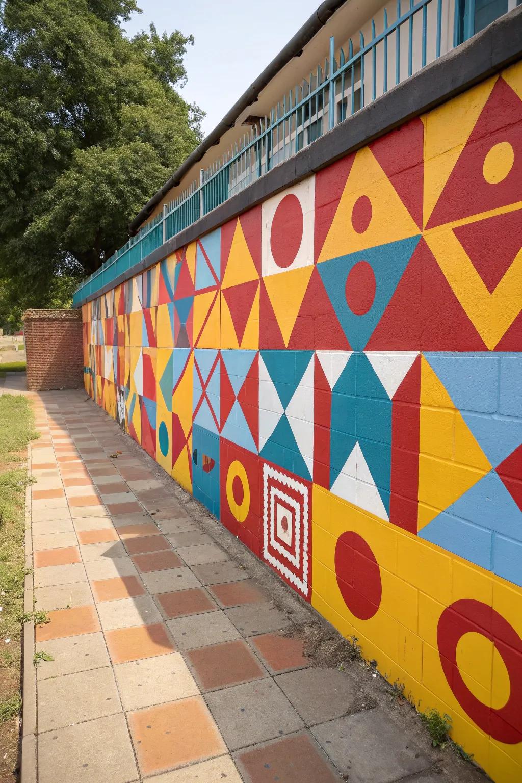 Geometric patterns create a striking visual appeal.