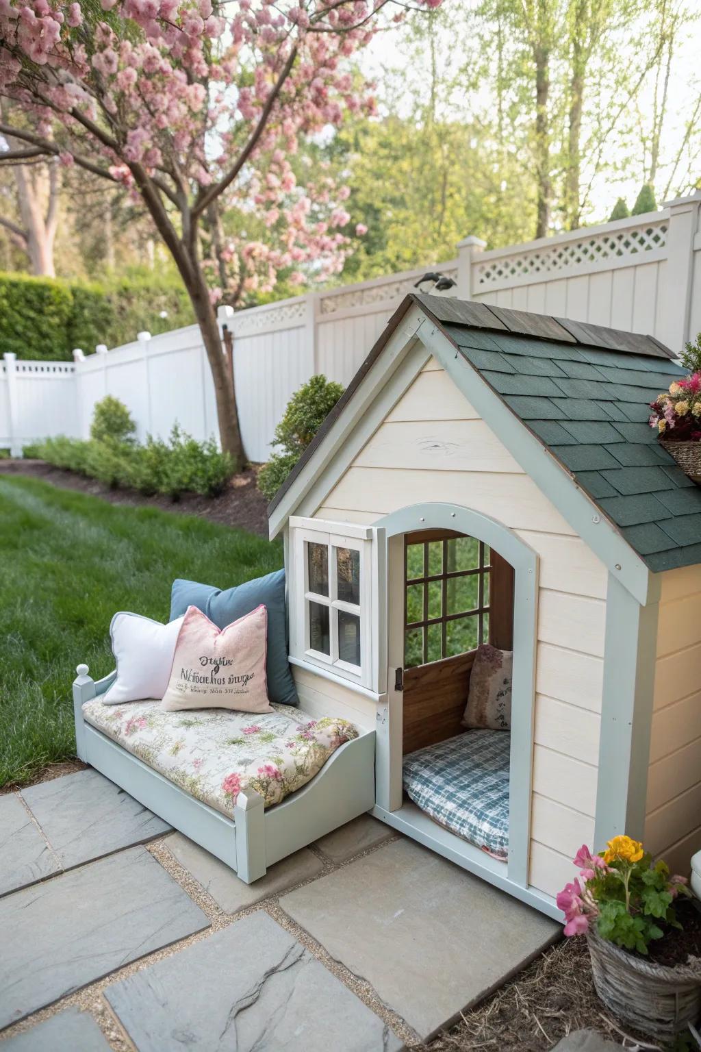 Nooks provide a peaceful escape for dogs to relax.