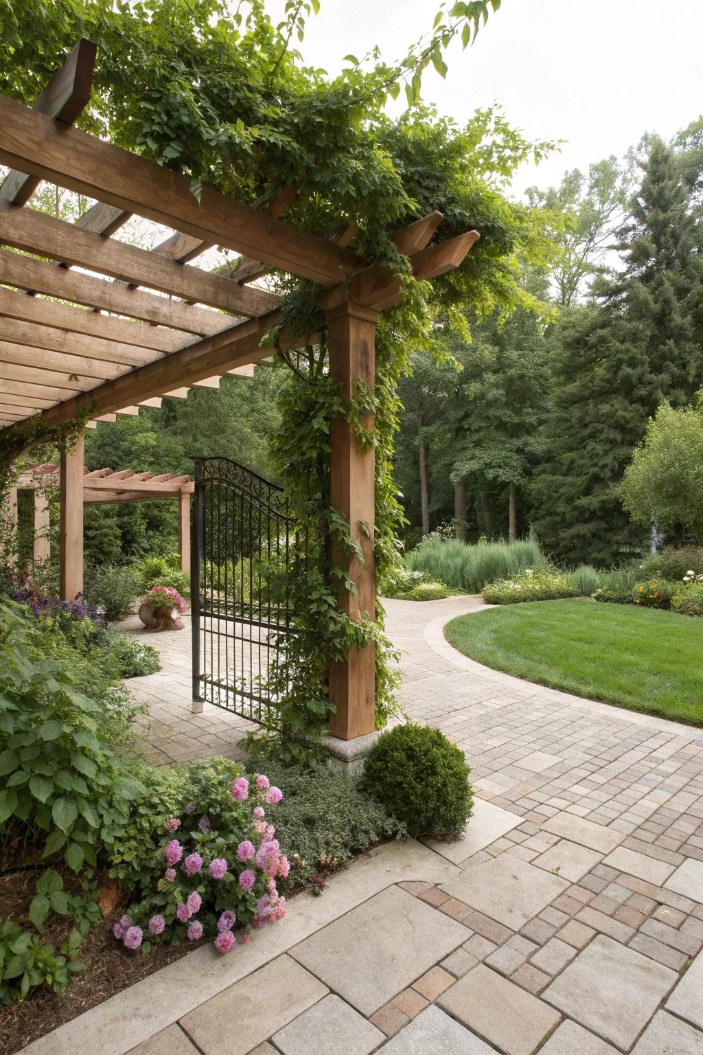 Add elegance and shade with a stylish pergola.