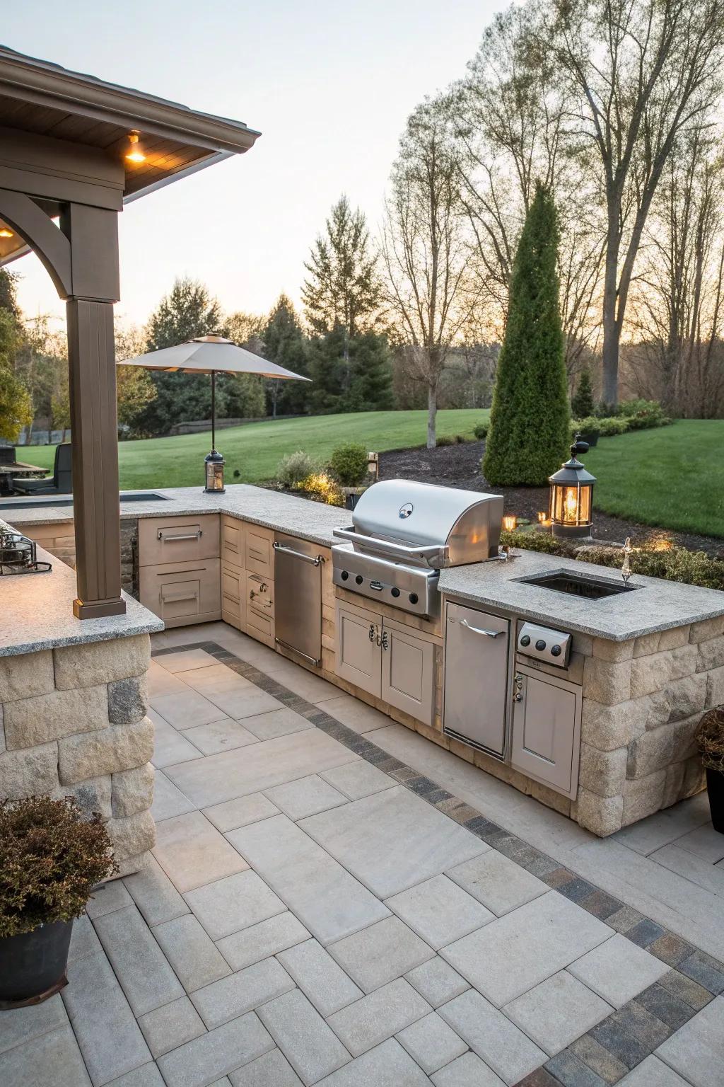 Elevate your entertaining with a built-in outdoor kitchen.