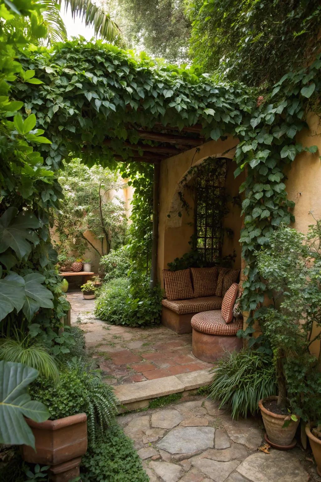 A secret nook offers a private escape within your garden.