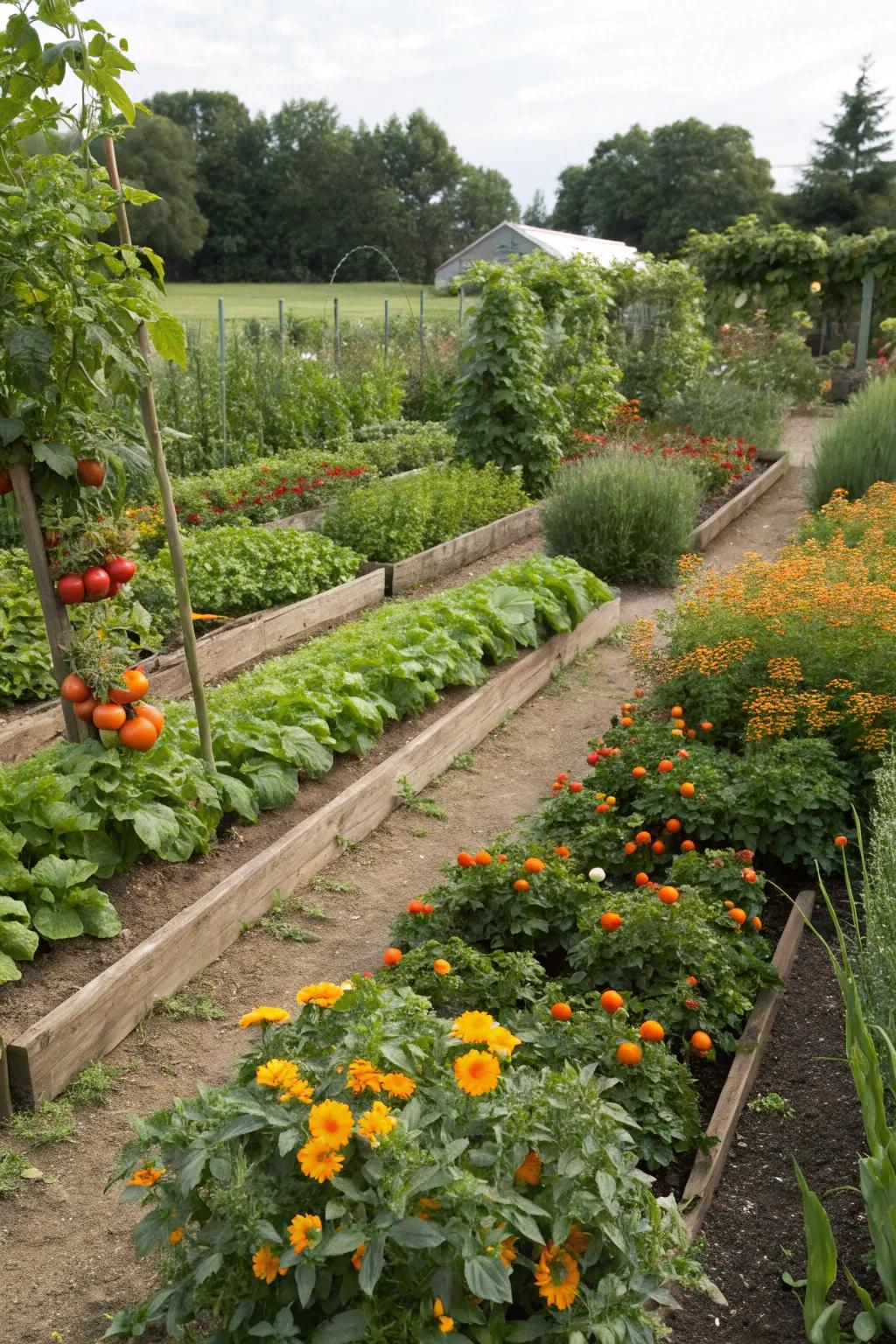 Companion planting increases yield and health.