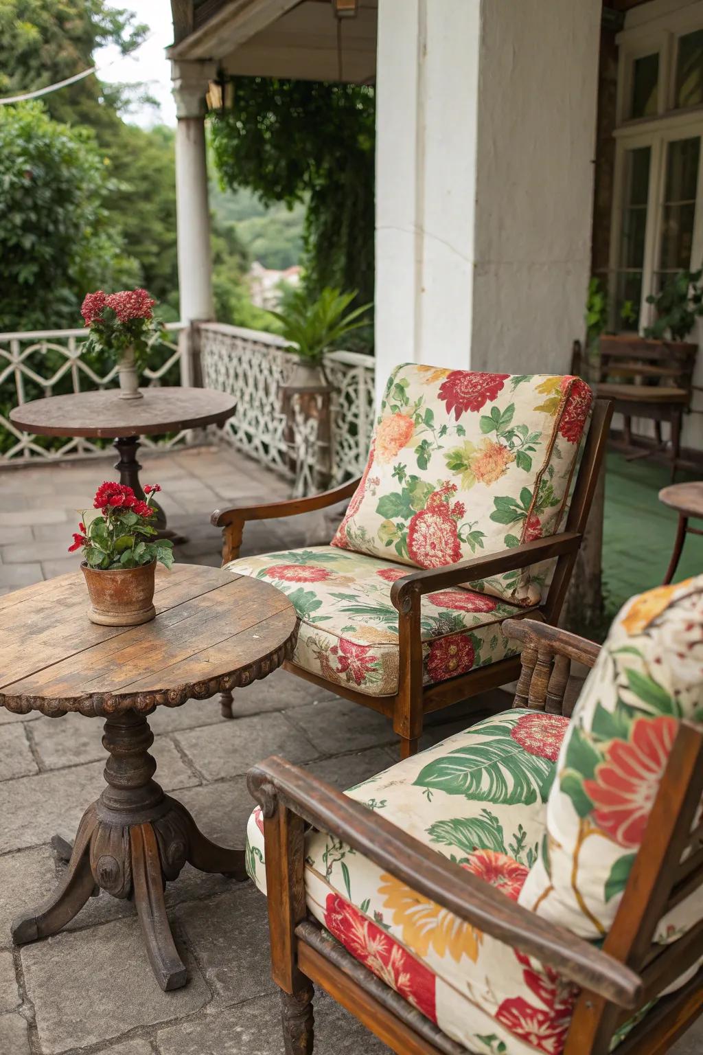 Vintage patterns evoke a sense of nostalgia and charm.