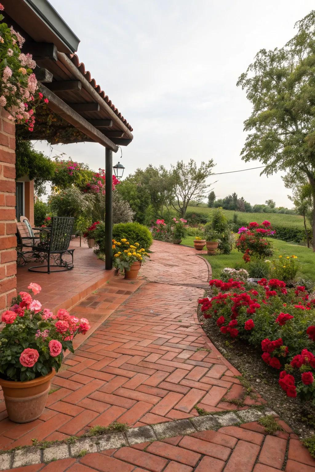 Brick pavers: Timeless elegance with vintage appeal.