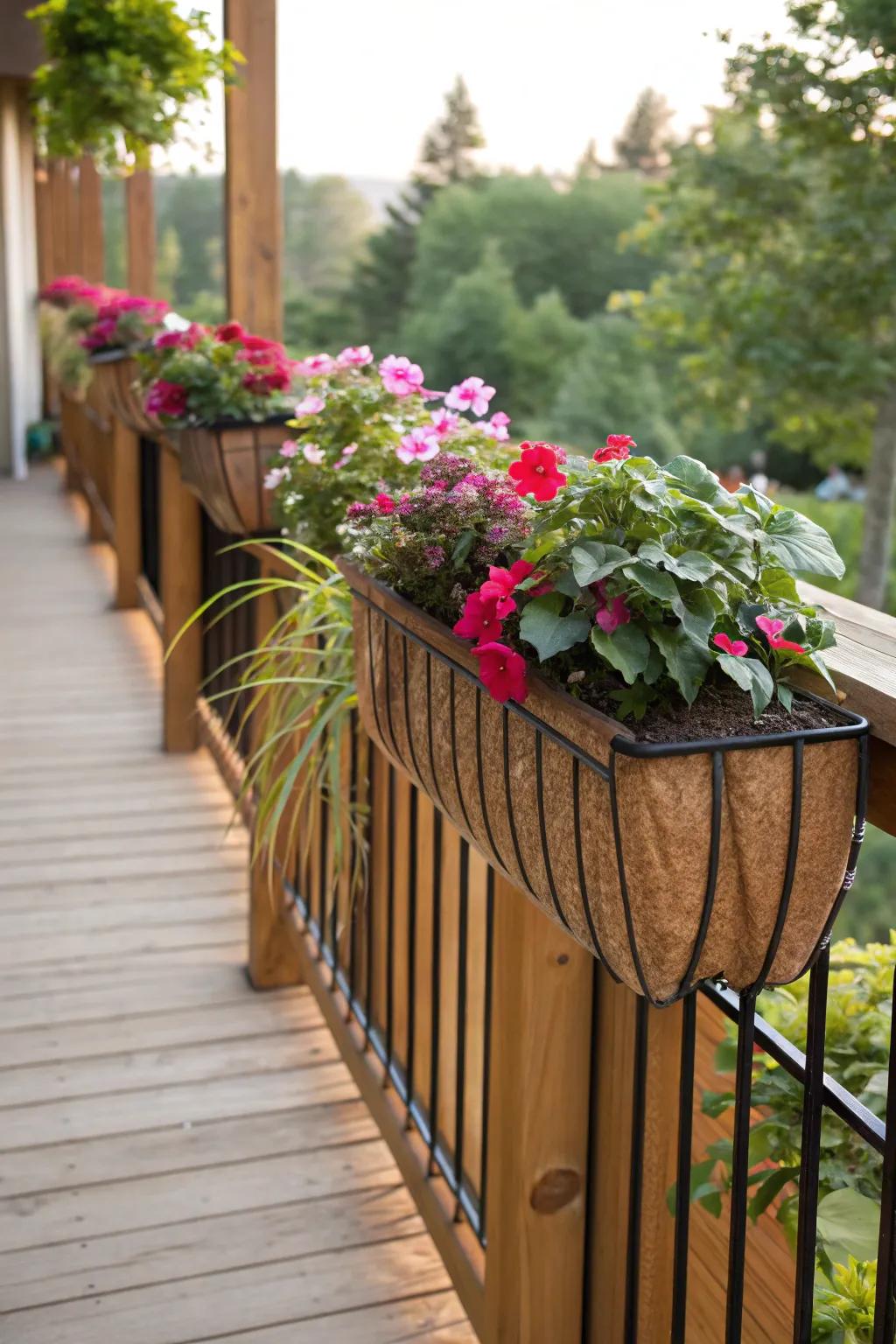 Eco-friendly coco liners for a sustainable touch.