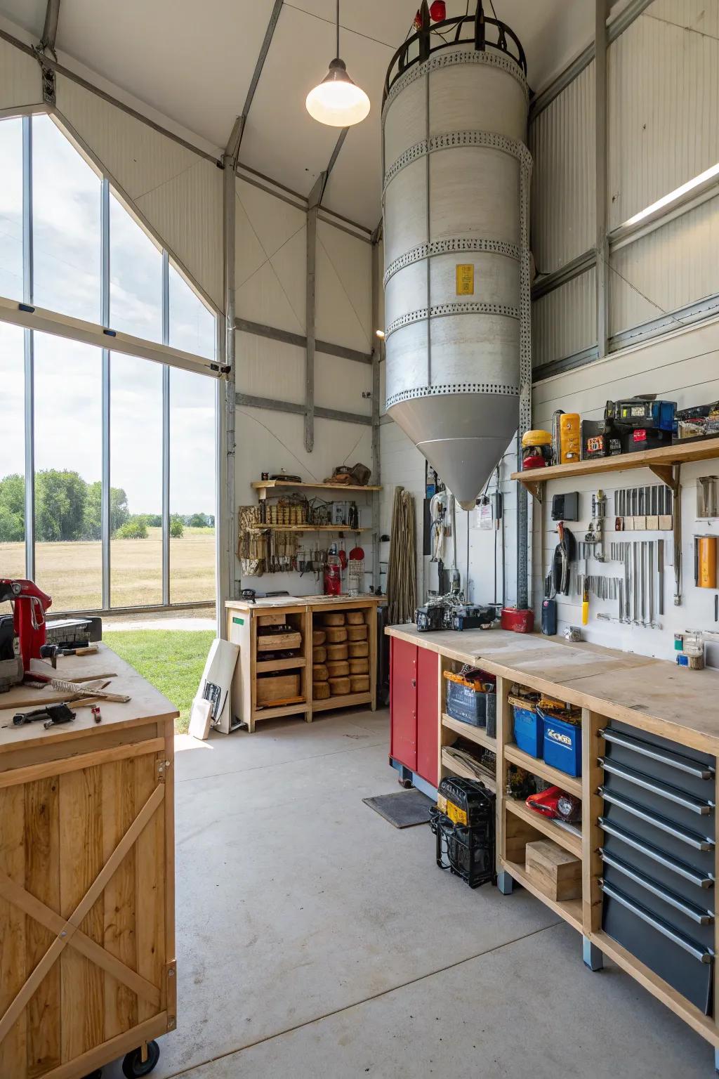 A silo workshop is a creative maker's dream come true.