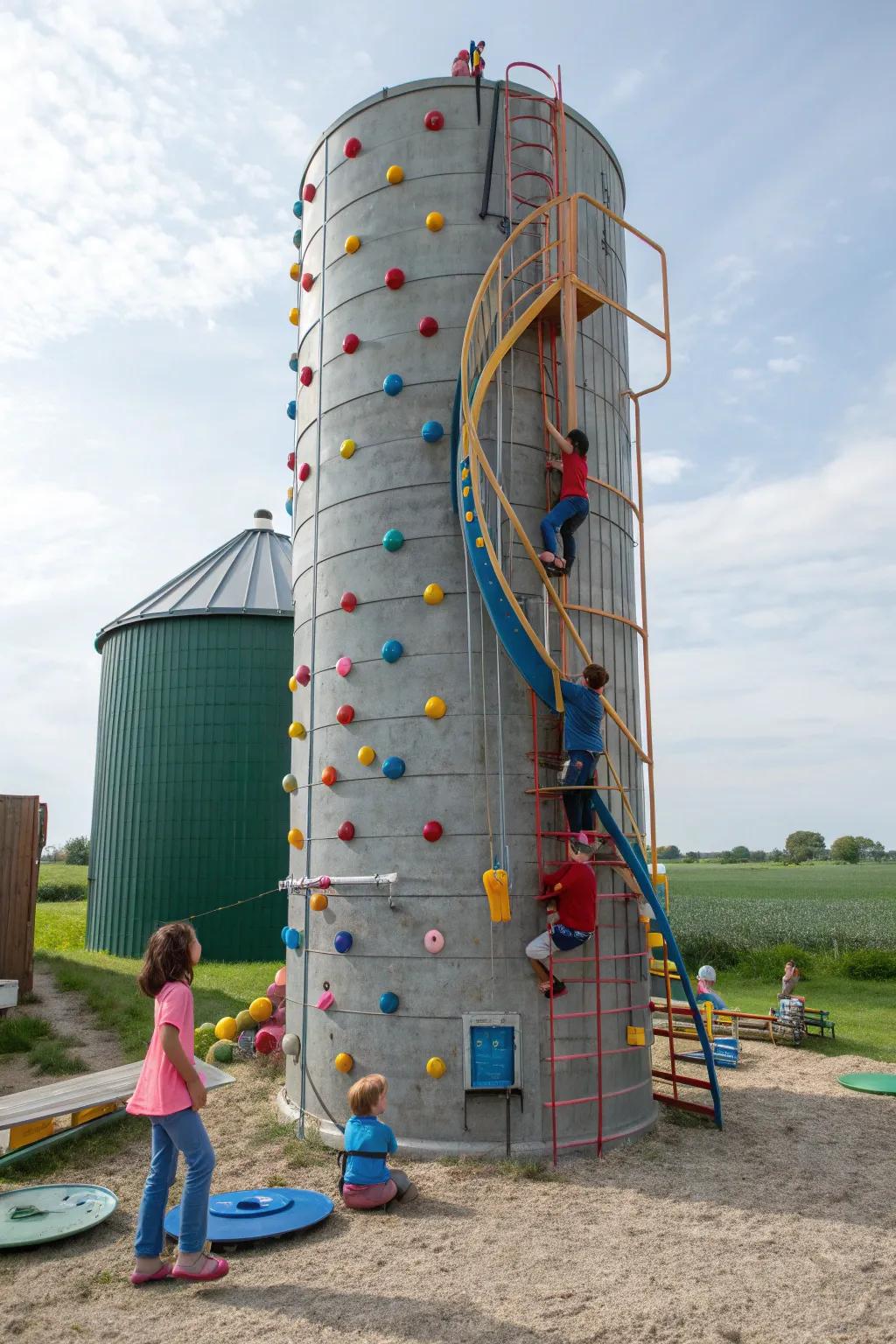 A silo playground brings joy and adventure to children of all ages.