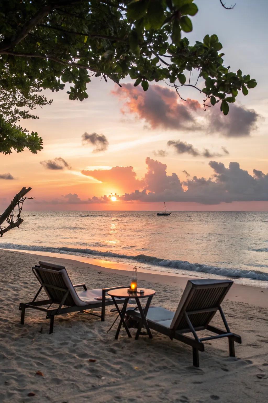 A dedicated sunset spot ensures you capture the day's golden moments.
